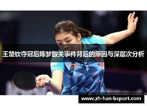 王楚钦夺冠后陈梦取关事件背后的原因与深层次分析